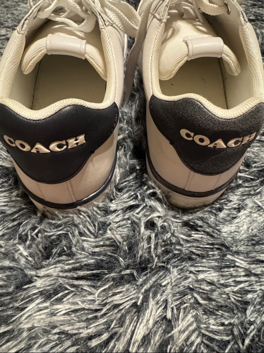 Coach White Leather Low-Top Sneakers